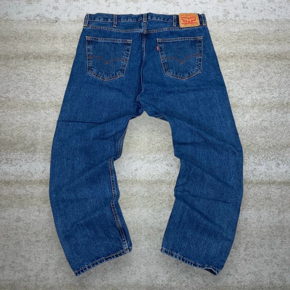 Vintage Y2K Levis Jeans 505 40x30 Regular Straight Leg Dark Wash Denim Red Tab